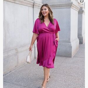 NWT size XL magenta dress from Amazon The Drop